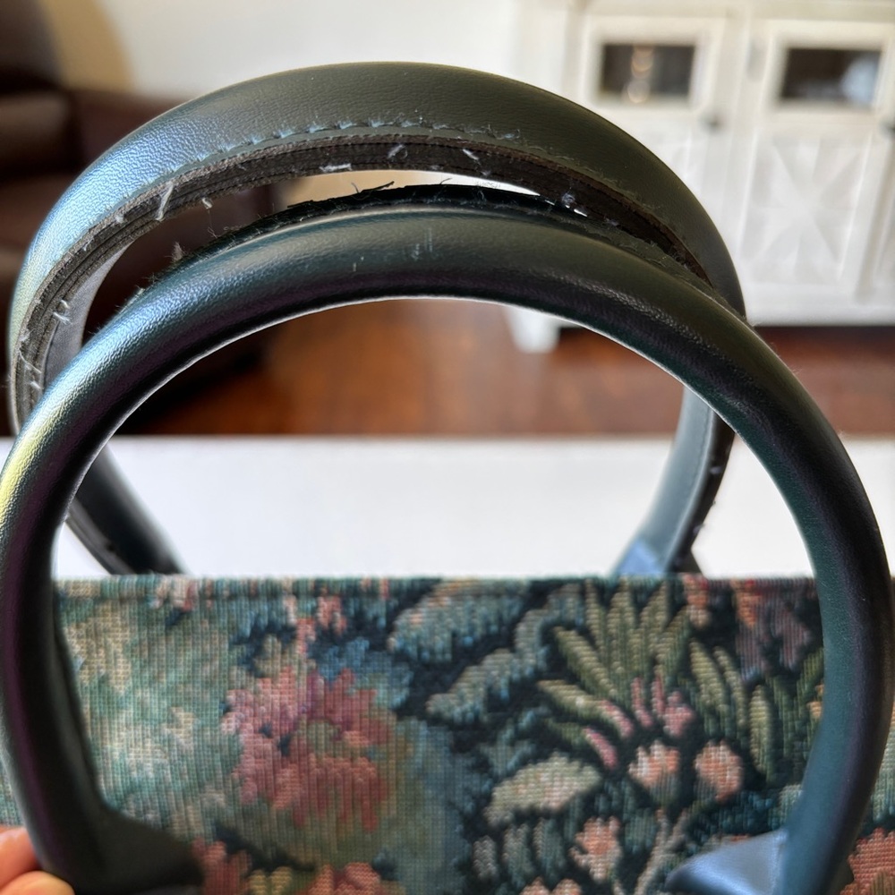 Vintage Atlantic Floral Tapestry Doctor Bag Carpet Weekender Lock Closure - Picture 12 of 16